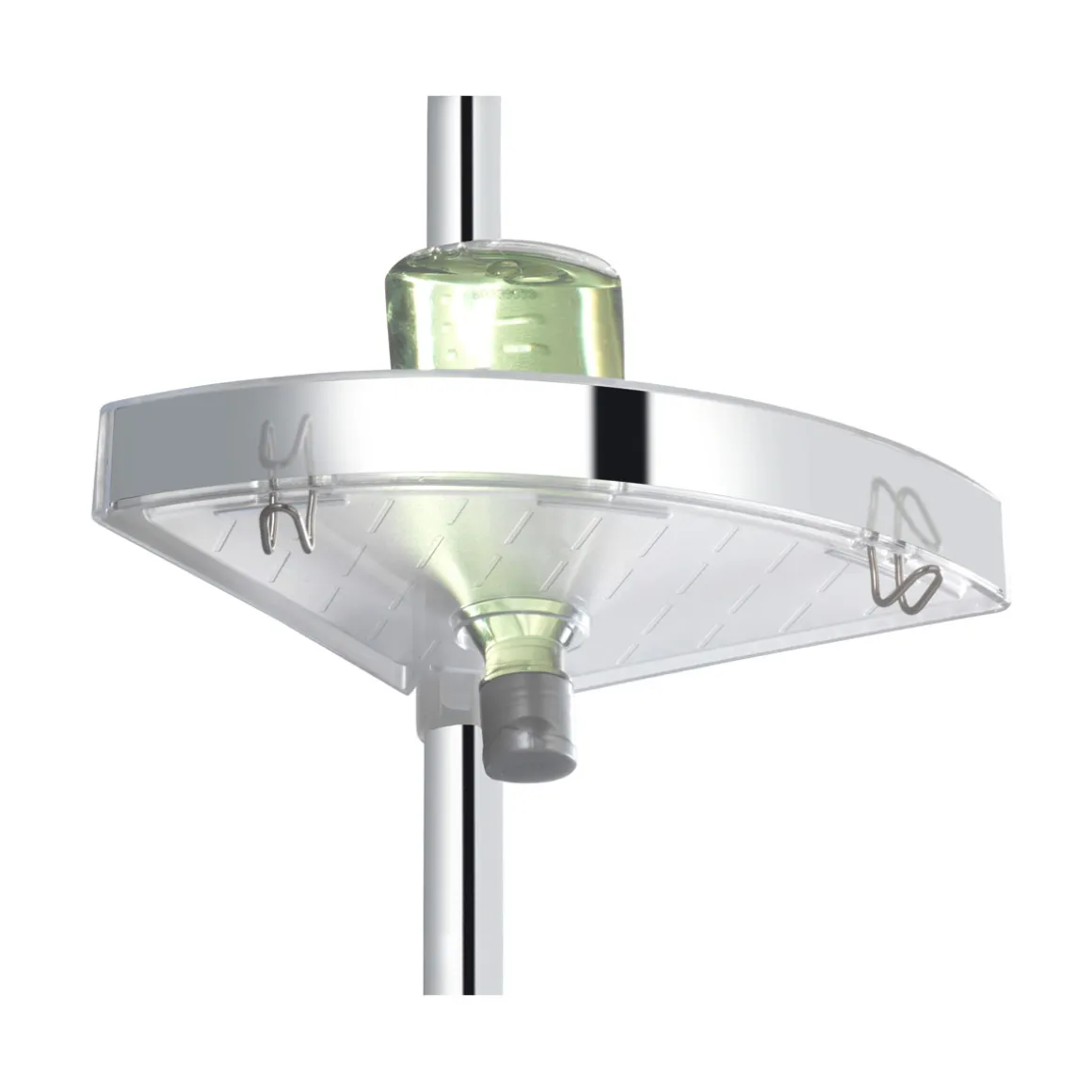 Wenko Teleskop Duschecke Premium glänzend mit 3 Ablagen und Spiegel