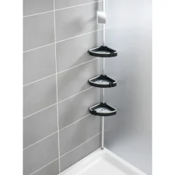 Wenko Teleskop-Duschecke Wave mit 3 Ablagen und Spiegel