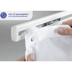 Wenko Teleskop-Duschschiene Era Weiß 75-125 cm Duschvorhang-Schiene