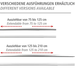 Wenko Teleskop-Duschschiene Era Weiß 75-125 cm Duschvorhang-Schiene
