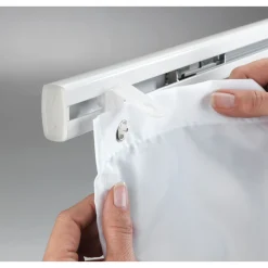 Wenko Teleskop-Duschschiene Era Weiß 75-125 cm Duschvorhang-Schiene