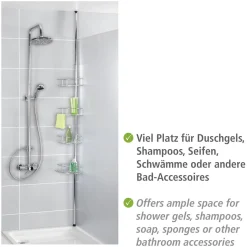 Wenko Teleskop-Eckregal Dolcedo Edelstahl rostfrei