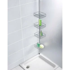 Wenko Teleskopregal Domaso mit extra tiefen Körben Edelstahl rostfrei