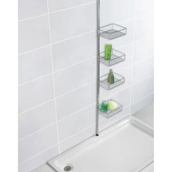 Wenko Teleskopregal Domaso mit extra tiefen Körben Edelstahl rostfrei