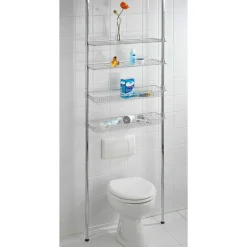 Wenko Teleskopregal Ellera mit 2 Ablagen und 2 Körben