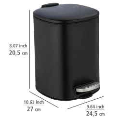 Wenko Treteimer Alassio Schwarz 5 L Easy-Close Absenkautomtik