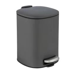 Wenko Treteimer Alassio Grau 5 L Easy-Close Absenkautomtik