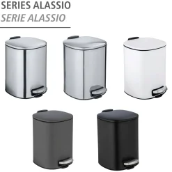 Wenko Treteimer Alassio Grau 5 L Easy-Close Absenkautomtik