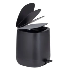 Wenko Treteimer Davos Schwarz 5 L Kosmetikeimer Abfalleimer