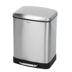 Wenko Treteimer Studio Easy-Close Duo Edelstahl 2 x 12 L rostfrei Absenkautomatik