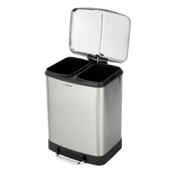 Wenko Treteimer Studio Easy-Close Duo Edelstahl 2 x 12 L rostfrei Absenkautomatik