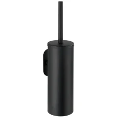Wenko Turbo-Loc Edelstahl WC-Garnitur Orea Black Matt geschlossen WC-Bürstenhalter Befestigen ohne bohren
