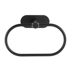 Wenko Turbo-Loc Edelstahl Handtuchring Orea Black Matt Handtuchhalter Befestigen ohne bohren