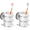 Wenko Vacuum-Loc Wand Zahnputzbecher Milazzo 2er Set Befestigung ohne bohren