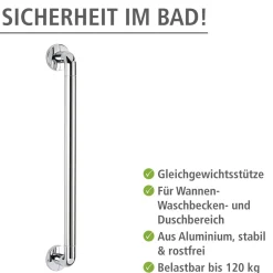 Wenko Wandhaltegriff Secura Chrom 64,5 cm