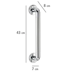 Wenko Wandhaltegriff Secura Chrom 43 cm