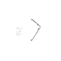 Wenko Wandhaltegriff Secura 78 x 55,5 cm Chrom