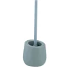 Wenko WC-Garnitur Badi Blaugrau Keramik WC-Bürstenhalter