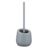 Wenko WC-Garnitur Badi Grau Keramik WC-Bürstenhalter