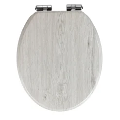 Wenko WC-Sitz Eiche Grau mit Absenkautomatik