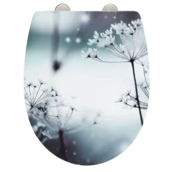 Wenko WC-Sitz Polar mit Hochglanz-Oberfläche Toilettensitz mit Absenkautomatik Schnellbefestigung aus bruchstabilem Thermoplast