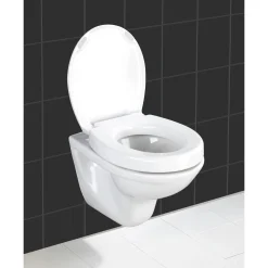 Wenko WC-Sitz Secura Comfort aus antibakteriellem Duroplast mit Sitzflächenerhöhung