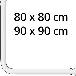 Wenko Winkelstange Universal extra stark Weiß variabel 25 mm