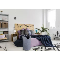 Wenko Wäschesammler Jumbo Anthrazit Multifunktionstasche 69 l