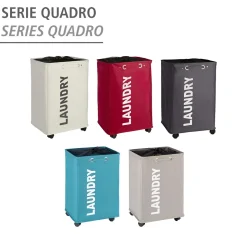 Wenko Wäschesammler Quadro Taupe Wäschekorb 79 l