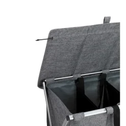 Wenko Wäschesammler Trio Top Grau meliert Wäschekorb 118 l