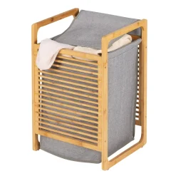 Wenko Wäschetruhe Bahari aus Bambus Wäschekorb 43 l