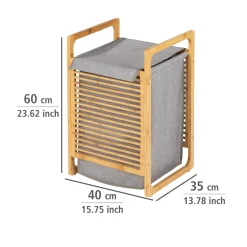 Wenko Wäschetruhe Bahari aus Bambus Wäschekorb 43 l