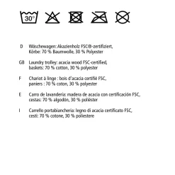 Wenko Wäschewagen Acina 3 Schubladen Haushaltswagen Rollwagen FSC