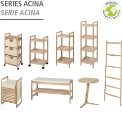 Wenko Wäschewagen Acina 3 Schubladen Haushaltswagen Rollwagen FSC