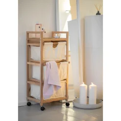 Wenko Wäschewagen Acina 3 Schubladen Haushaltswagen Rollwagen FSC