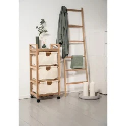 Wenko Wäschewagen Acina 3 Schubladen Haushaltswagen Rollwagen FSC