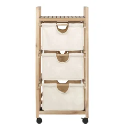 Wenko Wäschewagen Acina 3 Schubladen Haushaltswagen Rollwagen FSC