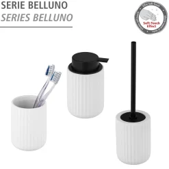 Wenko Zahnputzbecher Belluno weiß Keramik Zahnbürstenhalter