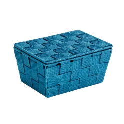 Wenko Aufbewahrungskorb mit Deckel Adria petrol