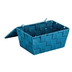 Wenko Aufbewahrungskorb mit Deckel Adria petrol