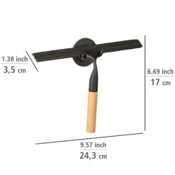 Wenko Badezimmerwischer Bambusa Befestigen ohne Bohren Turbo-Loc