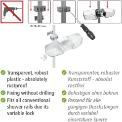 Wenko Duschstangencaddy Premium mit 3 Fächern
