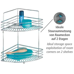 Wenko Eckwandablage Milano mit 2 Etagen chrom