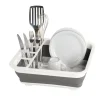 Wenko Geschirrabtropfer Gaia faltbar grau/weiß