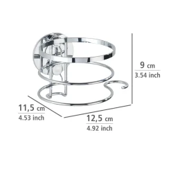 Wenko Haartrocknerhalter Edelstahl Befestigen ohne bohren Turbo-Loc