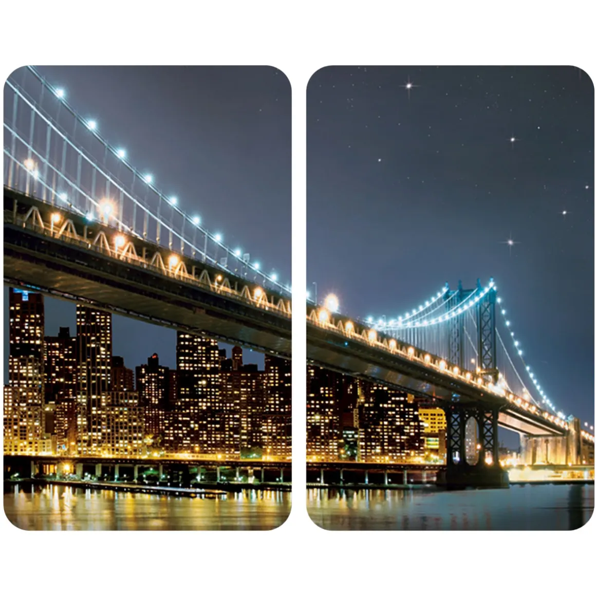 Wenko Herdabdeckplatte Brooklyn Bridge 2er Set