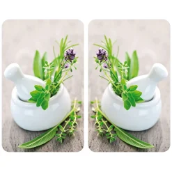 Wenko Herdabdeckplatte Kräutergarten 2er Set