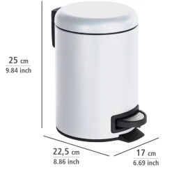 Wenko Kosmetik Treteimer Leman weiß 3 L