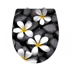 Wenko Premium WC-Sitz Bloom antibakteriell mit Absenkautomatik