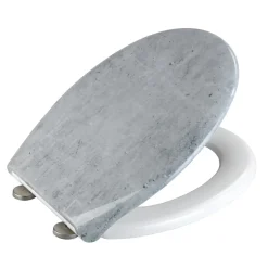 Wenko Premium WC-Sitz Concrete antibakteriell mit Absenkautomatik